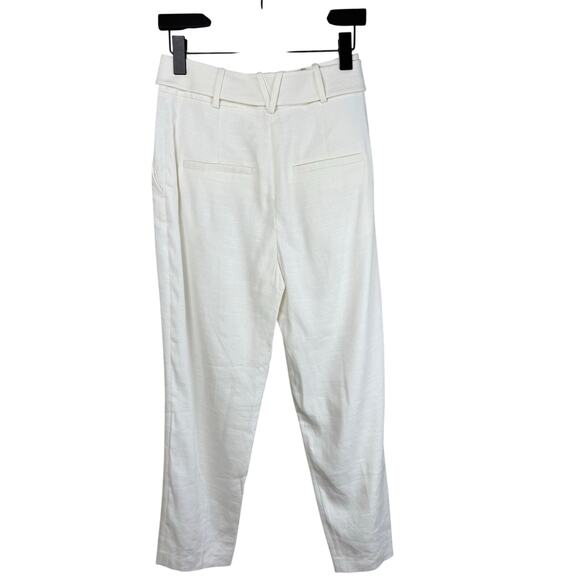 VERONICA BEARD Sofia Stretch-Linen Pant in White - Picture 10 of 15
